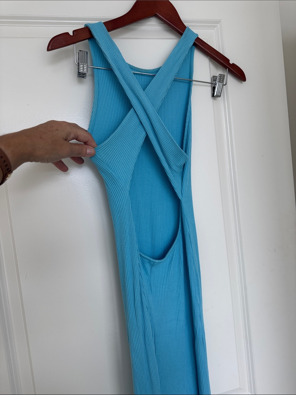 Kids Ribbed Sky Blue One-Piece Jumper